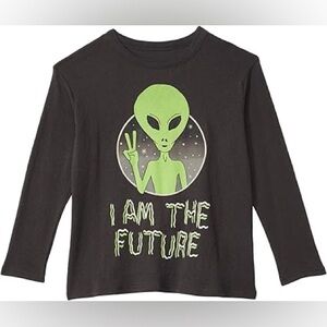 NWT Chaser Boys Alien I Am the Future Jersey Long Sleeve Crew Neck Tee Size 6